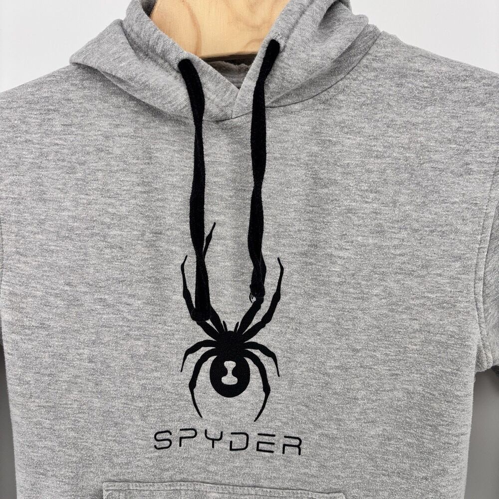 Spyder Men's S Gray Heather Spider Graphic Pullover Hoodie Sweatshirt